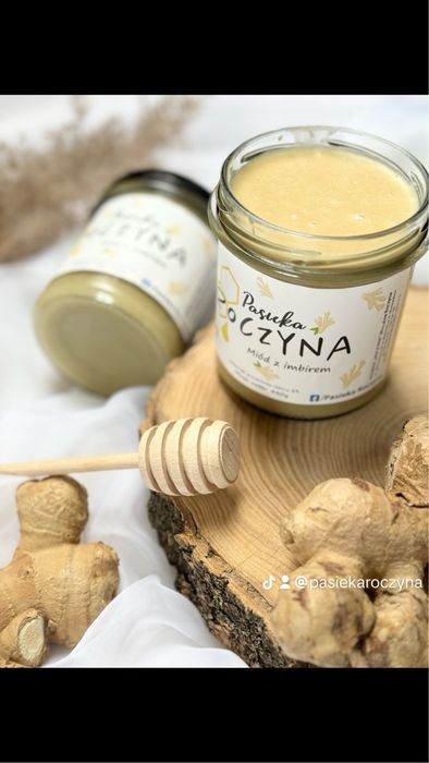 Miód z imbirem liofilizowanym. Miód smakowy