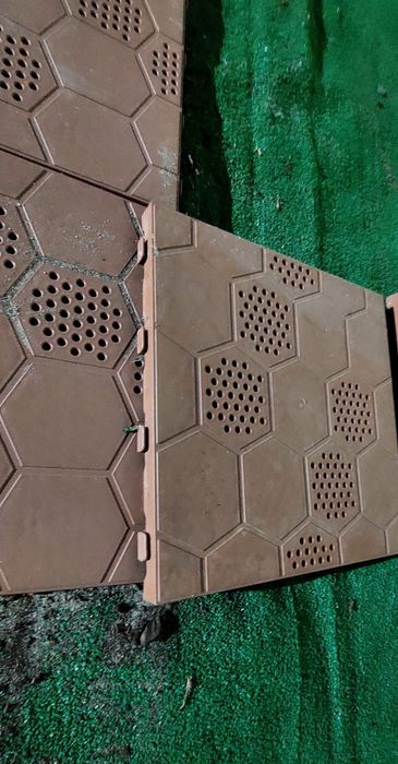 50 unidades ArtPlast para exterior 39x39x2,5cm - cor Terracota