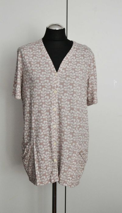 Beżowa bluzka z kwiatowym wzorem Italian Fashion XL