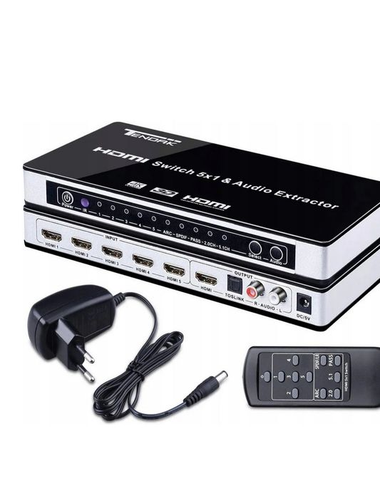 HDMI 5x1 Switch & Audio Extractor