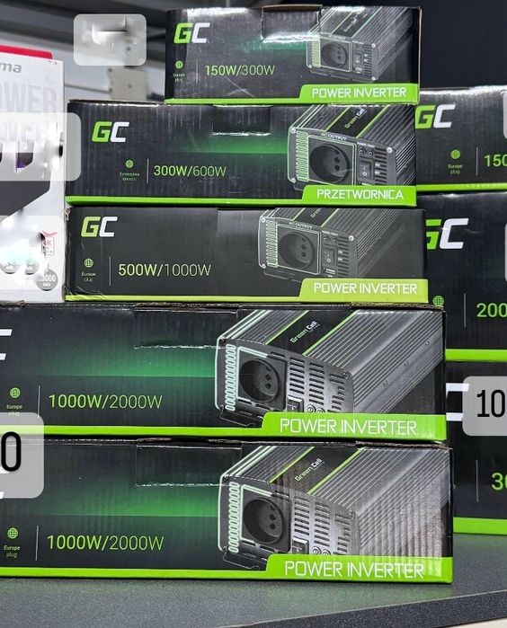 Інвертори Green Cell 12V-220 1000W/2000W, Модифікована синусоїда, нові