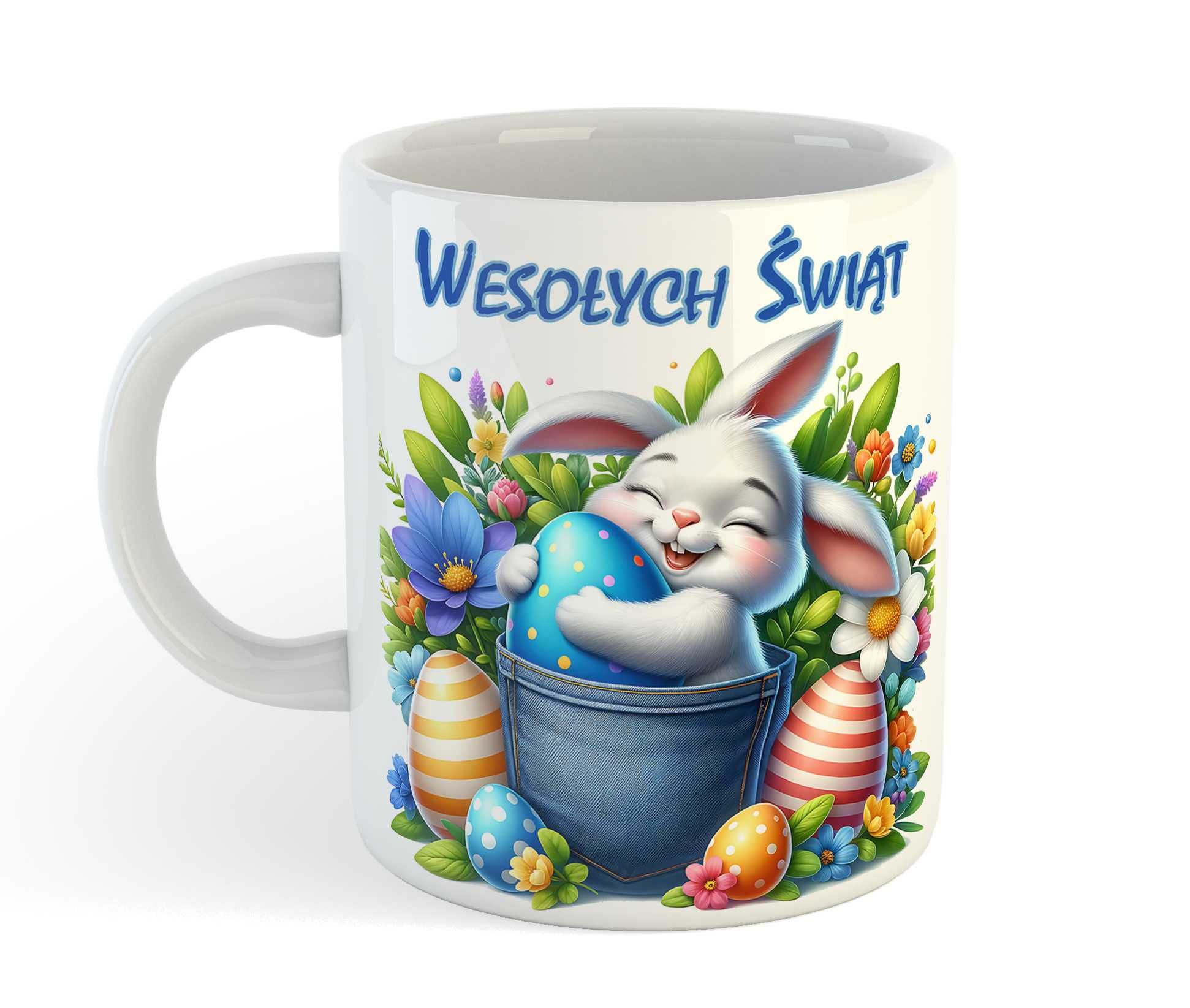 Wielkanocny Kubek z Motywem Słodkiego Króliczka Wielkanoc, Zajączek