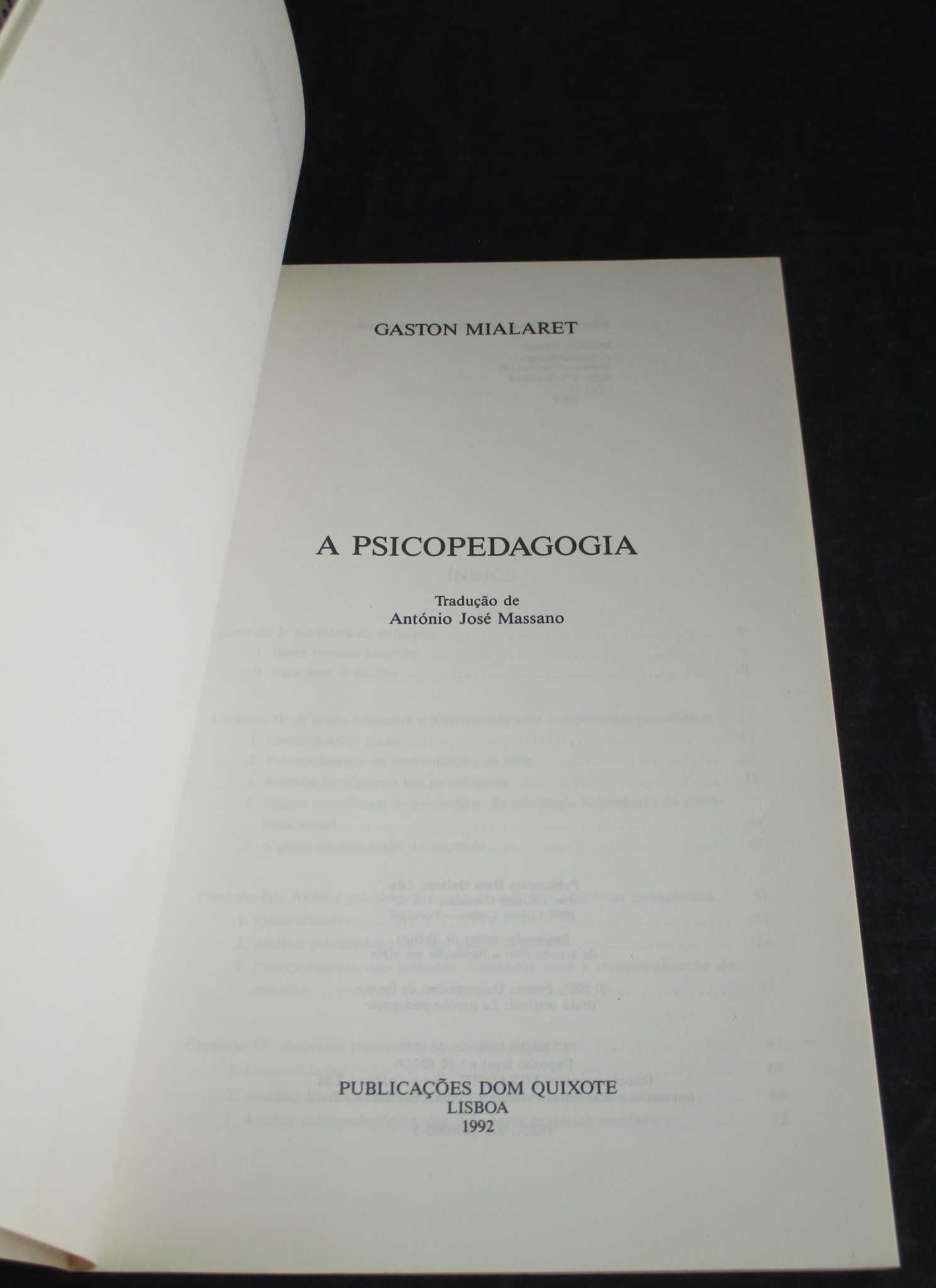 Livro A Psicopedagogia Gaston Mialaret