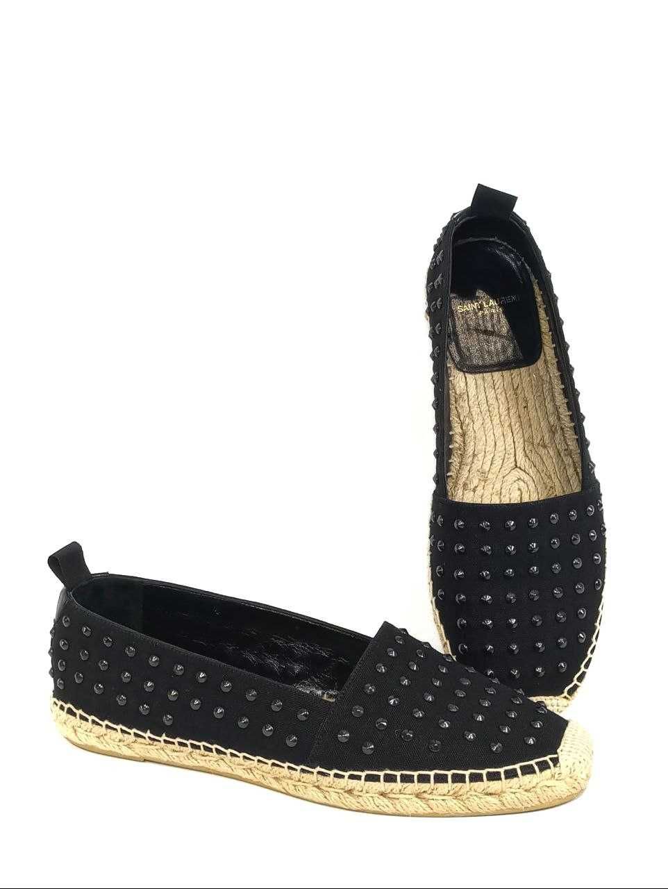 Эспадрильи Yves Saint Laurent Black Canvas Embellished Оригинал