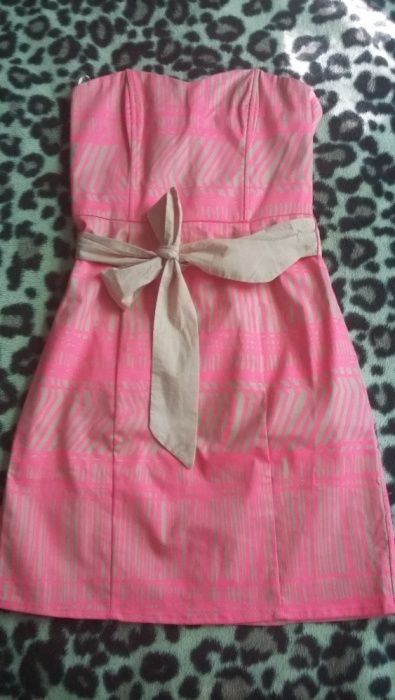 Różowo-beżowa sukienka H&M 36/S