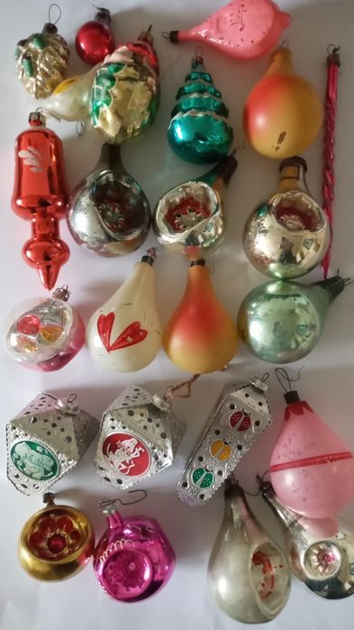 Глинка  лампочки  елочные  игрушки ссср
