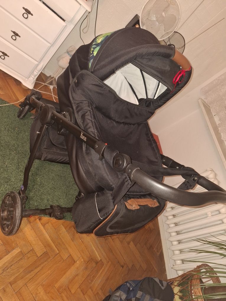 Wózek 3w1 + łóżeczko + dodatki