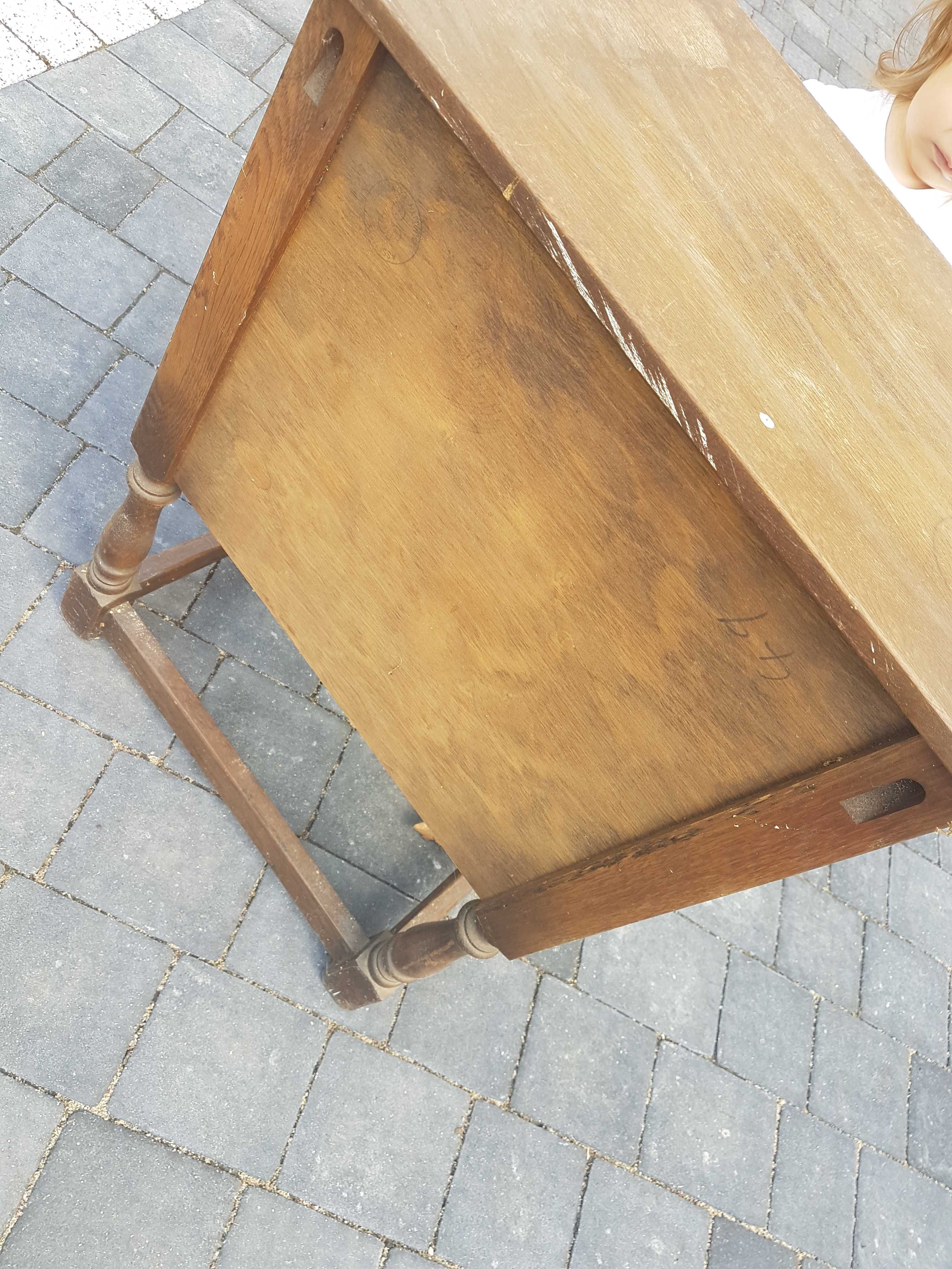 Angielska drewniana Szafka rzezbiona konsola antyk do renowacji?