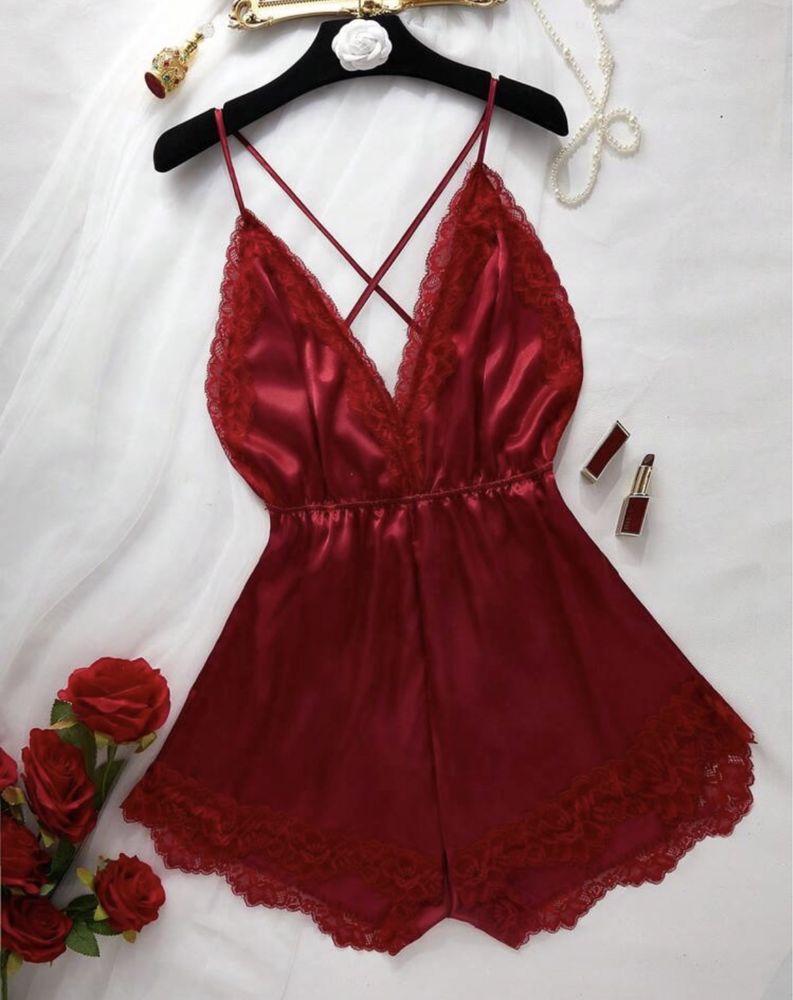 Pijama Lingerie Borgonha