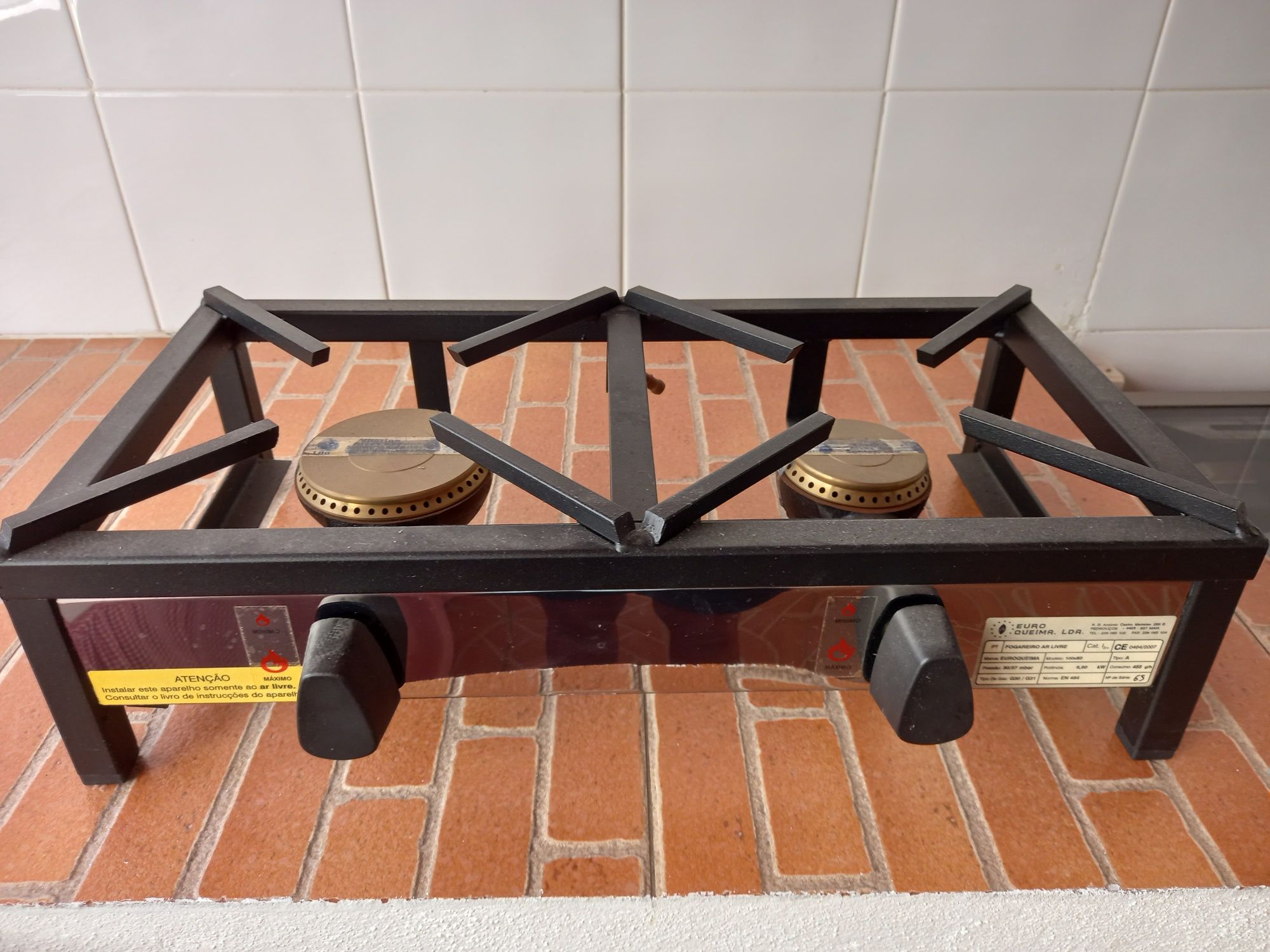 Fogão a gaz novo, a estrear