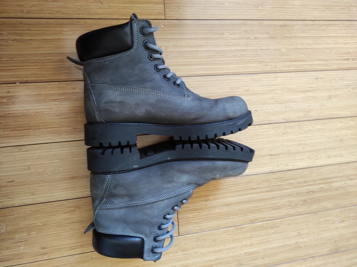 Зимові черевики/чоботи. Timberland grey fur. Унісекс. 37