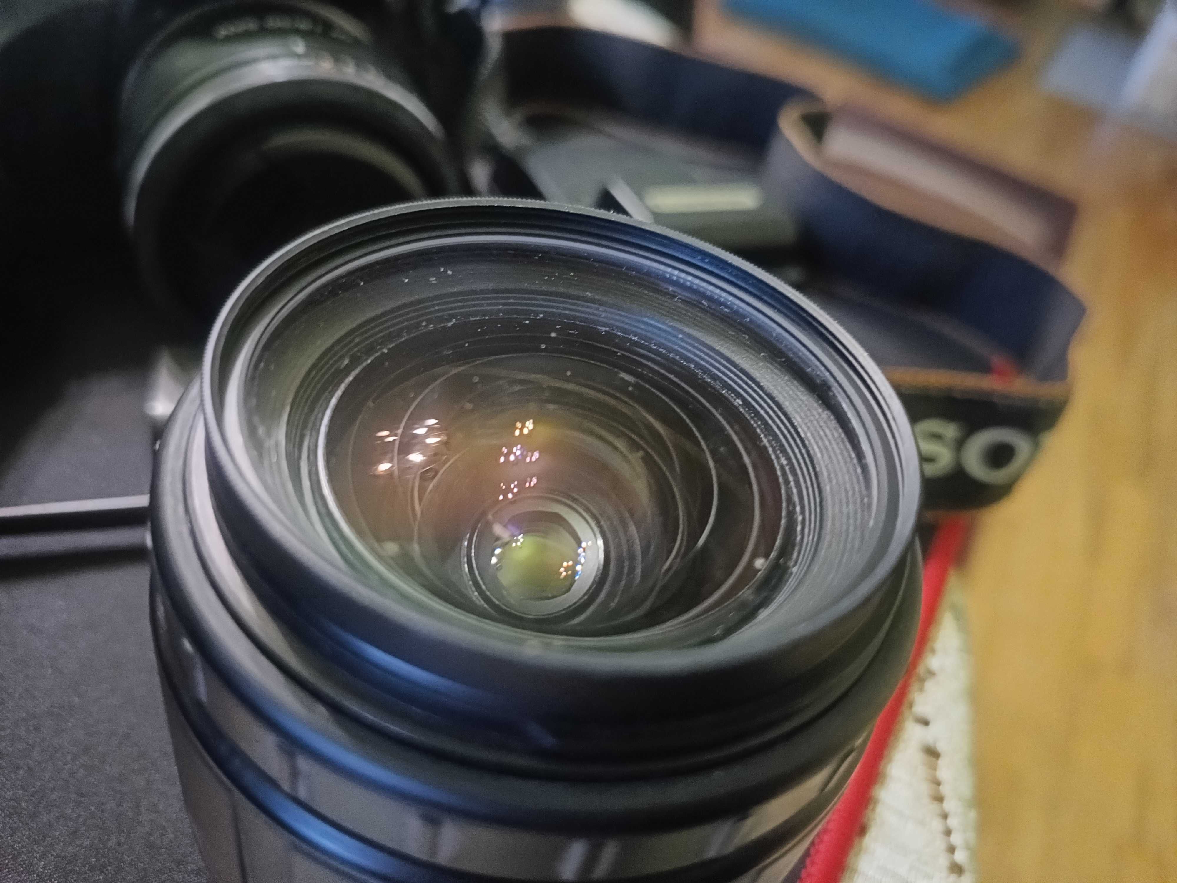 Aparat Sony DSLR-A380 dwa obiektywy 50 mm i zoom torba karty zestaw