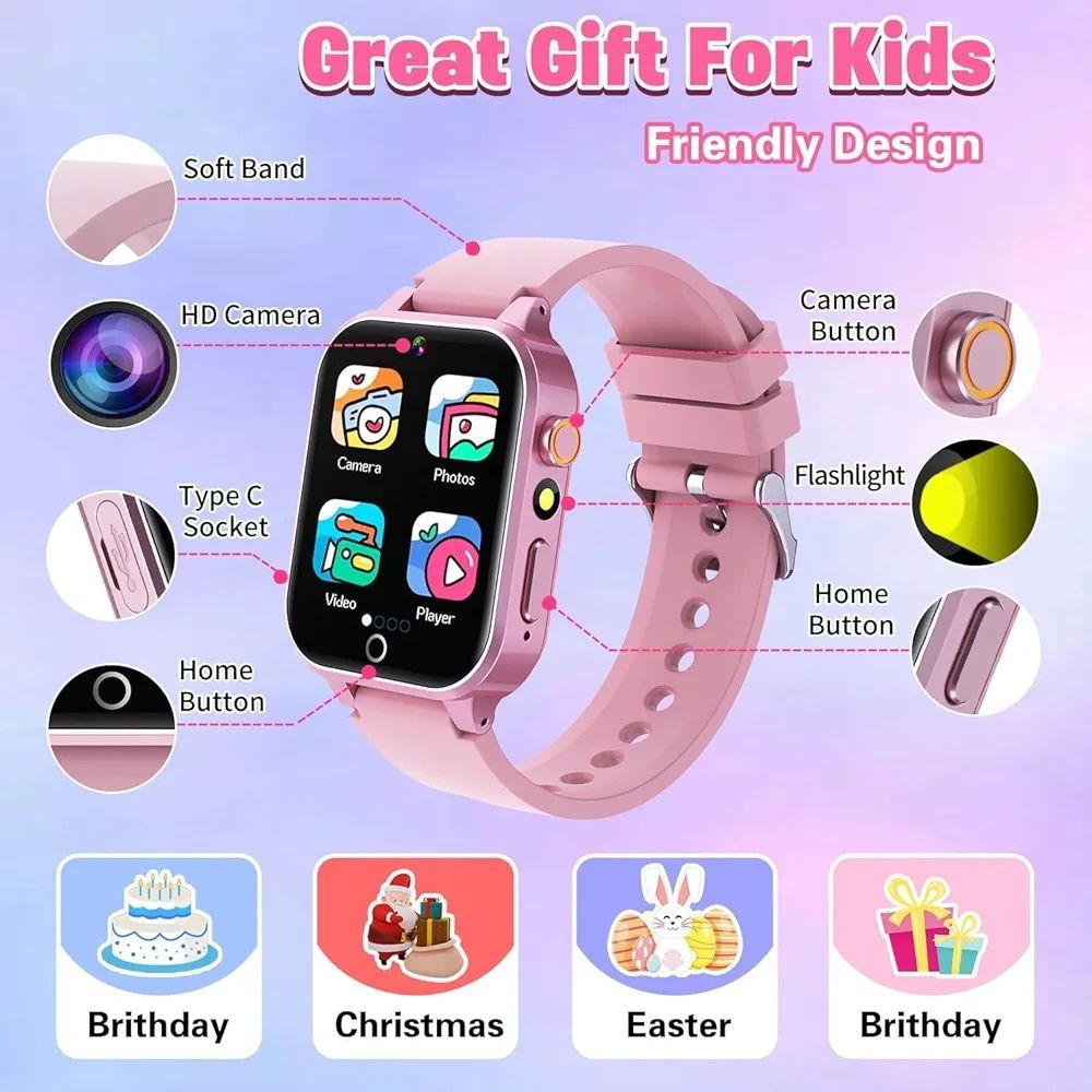 Smartwatch dla dzieci z kamerką i mp3 zegarek dziecięcy