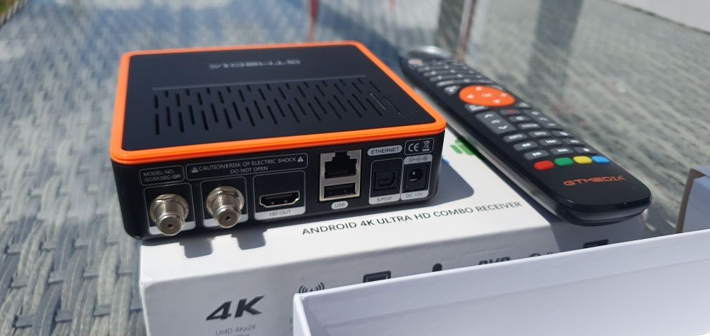 GTMEDIA Combo Tuner satelitarny i telefizji naziemnej DVD-T Hevc