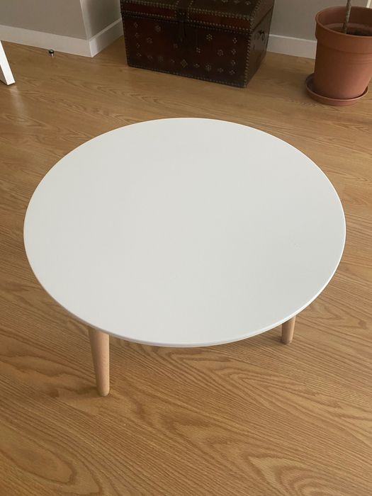 Mesa de centro em Carvalho e branco (lacado)