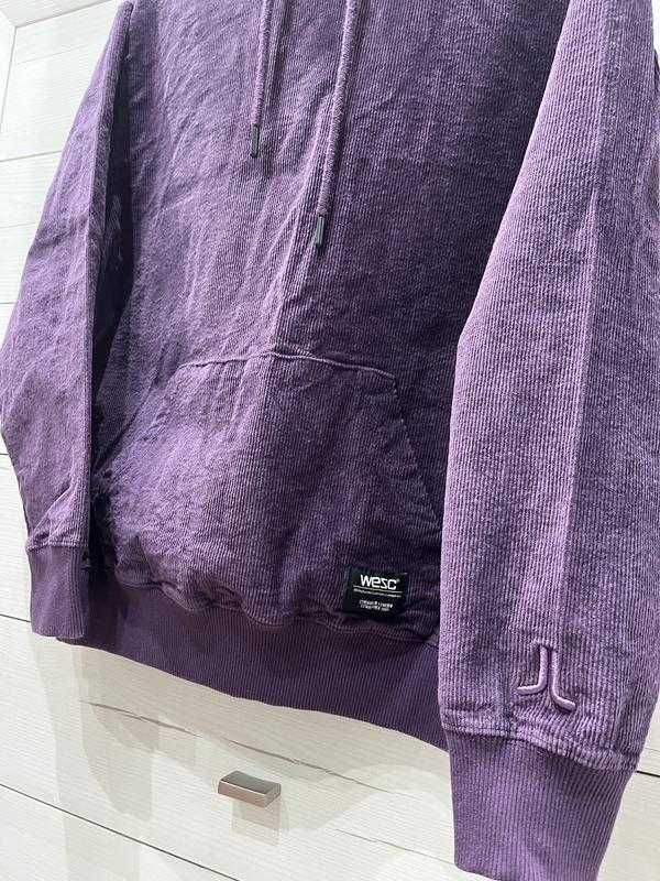 Худі  кофта в рубчик вельвет фіолетовий з капюшоном від wesc unisex