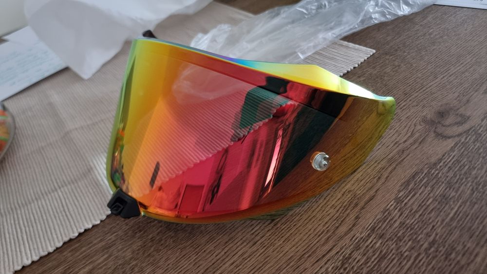 Viseira KYT TT-Course Iridium vermelha