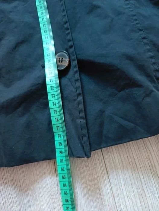 Czarny płaszcz trencz Basic classic s