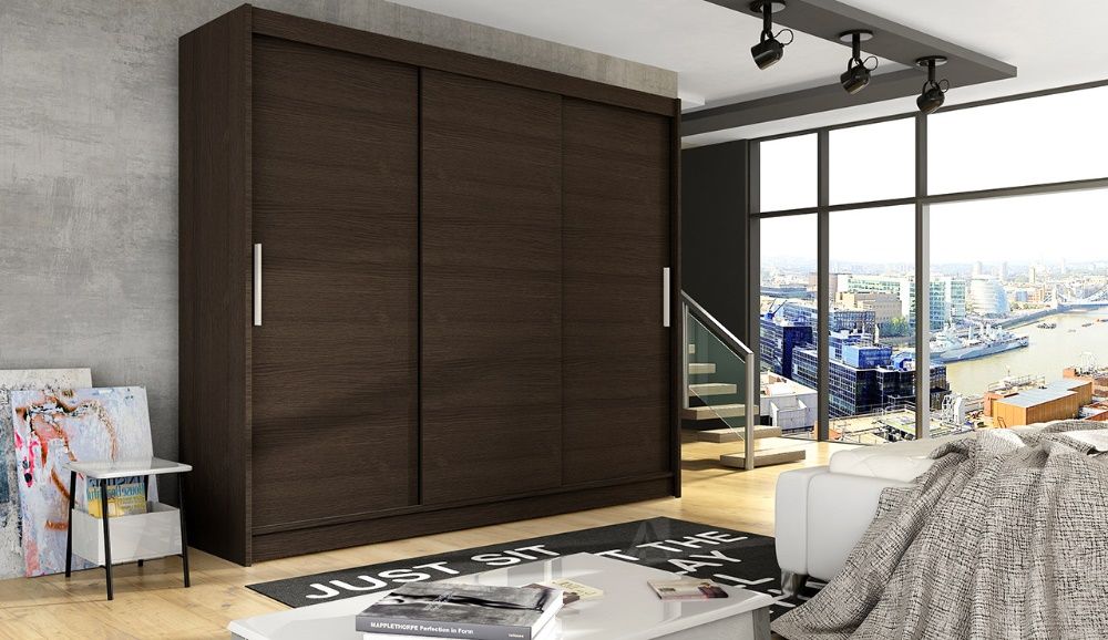 Szafa Przesuwna Garderoba BOSTON 2 250cm LED 4 Kolory DOSTAWA 10 dni