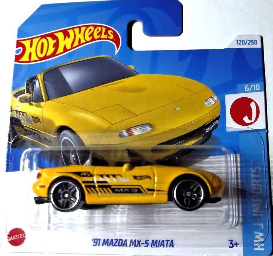 Hot Wheels - ‘91 Mazda MX-5 Miata - Yellow - #120/250 - HW J