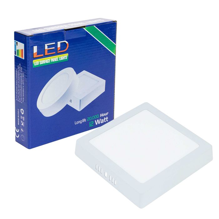 Lampa sufitowa kwadratowa 12W