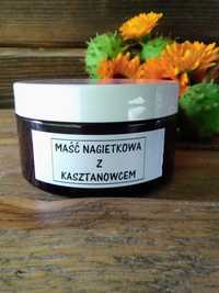 Maść nagietkowa z kasztanowcem na smalcu gęsim Naturalna 100ml
Jed