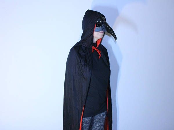 Плащ с капюшоном двусторонний Мантия Накидка Косплей Карнавал Хэллоуин