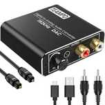 DAC - Conversor de áudio digital óptico p/ analógico 192khz