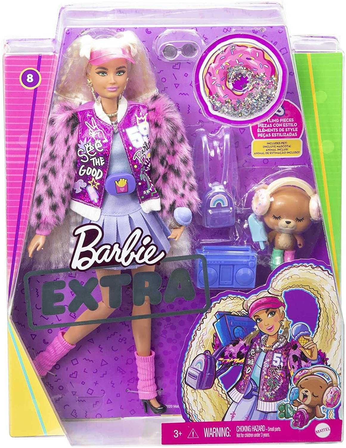 Лялька Барбі Екстра з ведмежам Barbie Extra Mattel