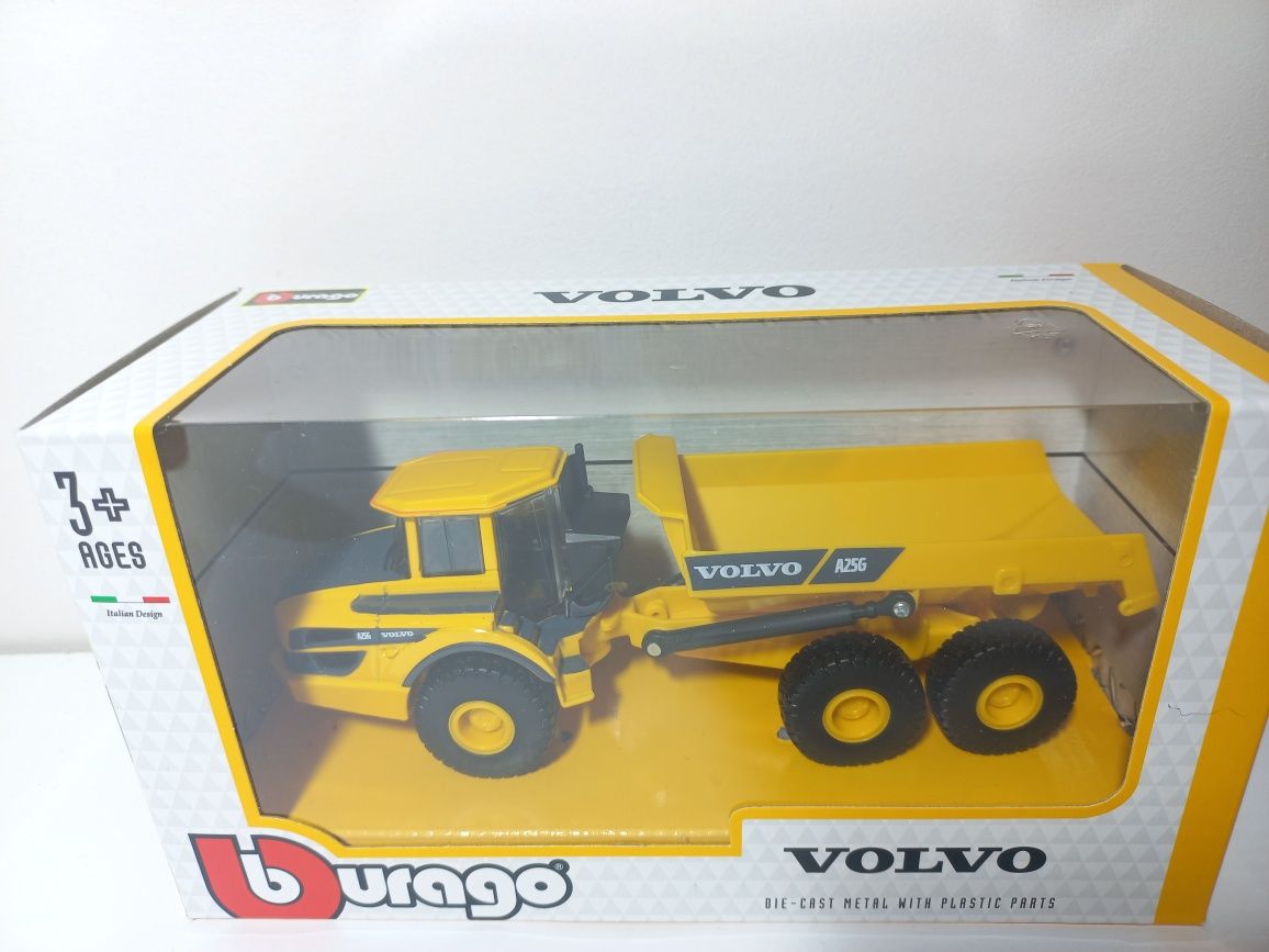 Bburago Volvo A25G sprzęt budowlany,wywrotka,skala 1:50