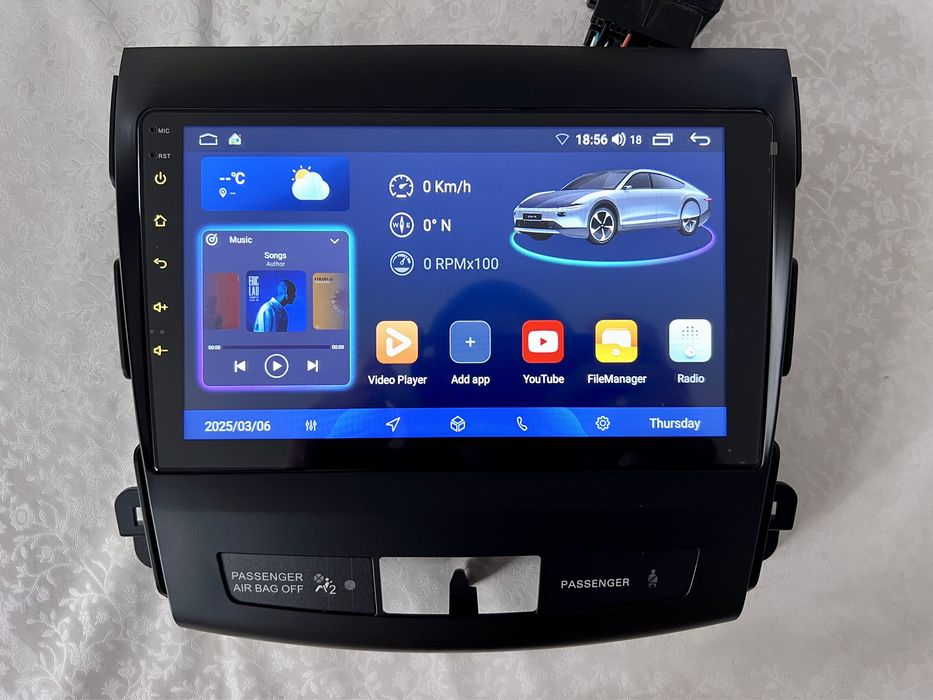 Магнітола Android 14 Mitsubishi Outlander Peugeot 4007 C-Crosser GPS