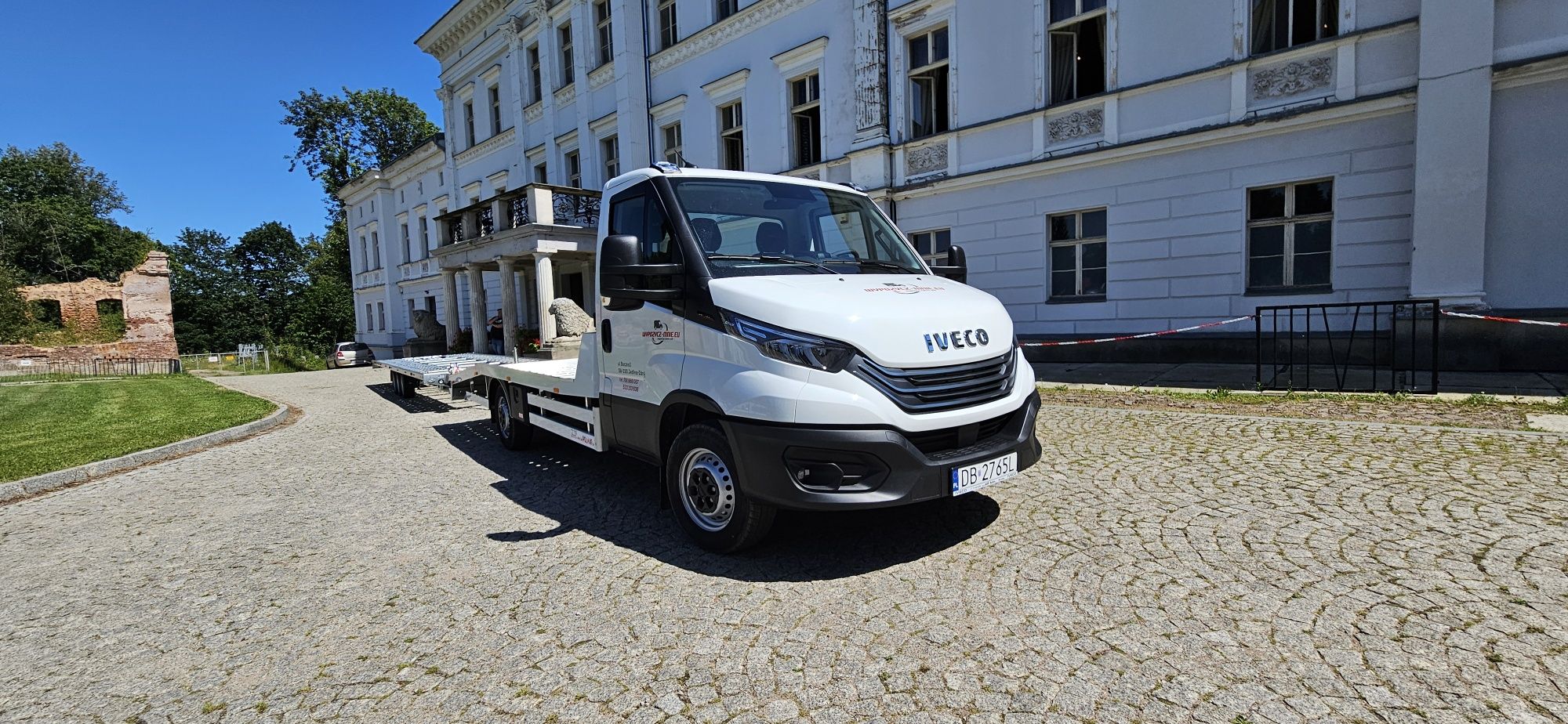 Iveco autolaweta + przyczepa  ZESTAW !!!