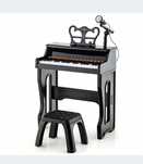 Pianino dla dzieci  MIKROFON STOJAK NA Nuty Krzeslo Costway