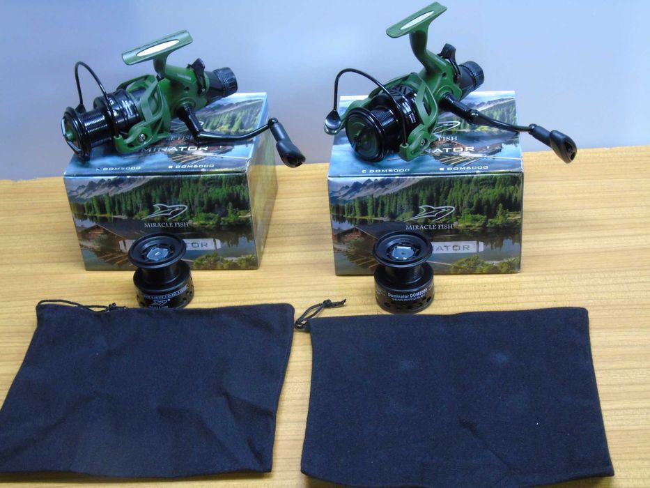 Kołowrotek wędkarski wolny bieg grunt Dominator 5000 solidny 2 szt.