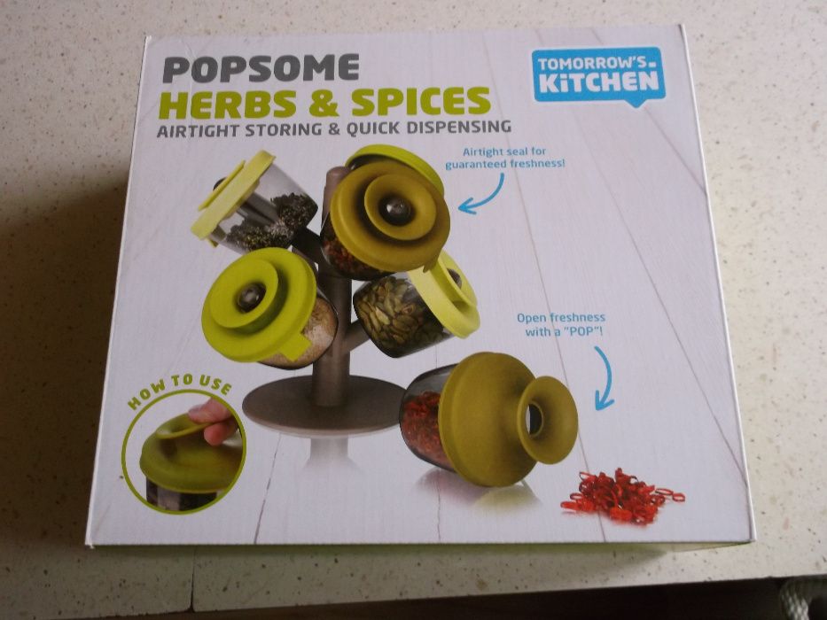 Pojemniki na przyprawy PopSome Herbs & Spices 6 szt.