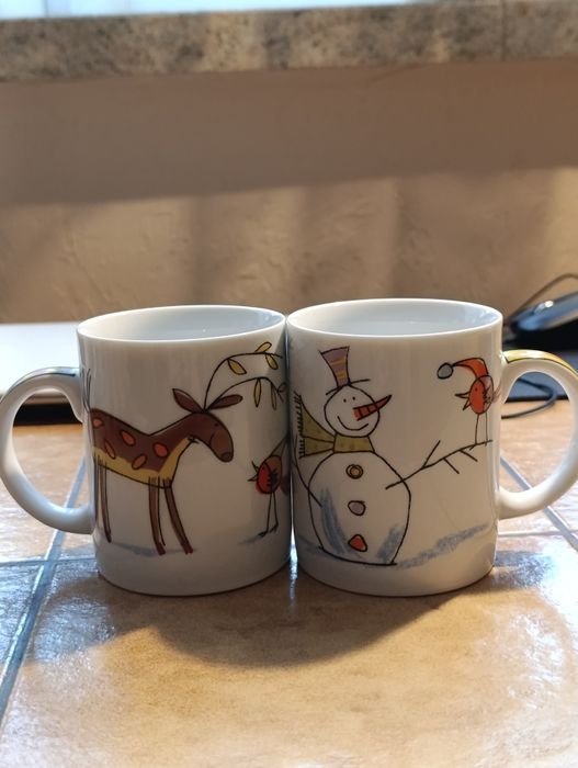 Kubeczki M&S zimowy krajobraz dziecięcy obrazek