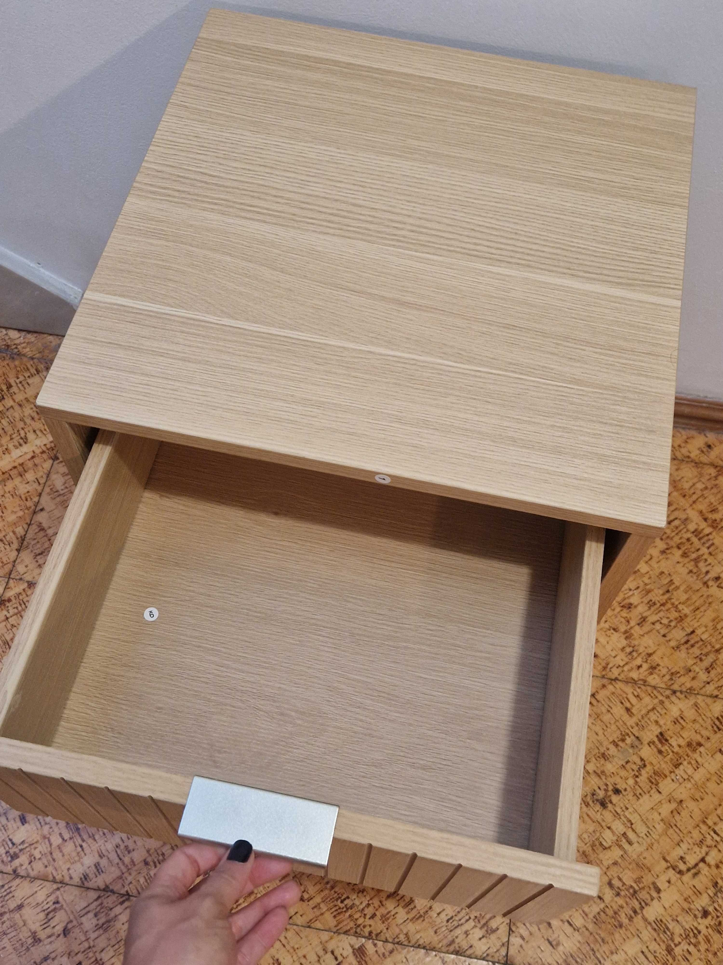 Mesa de cabeceira 2 gavetas em mdf - Bege - Hôma