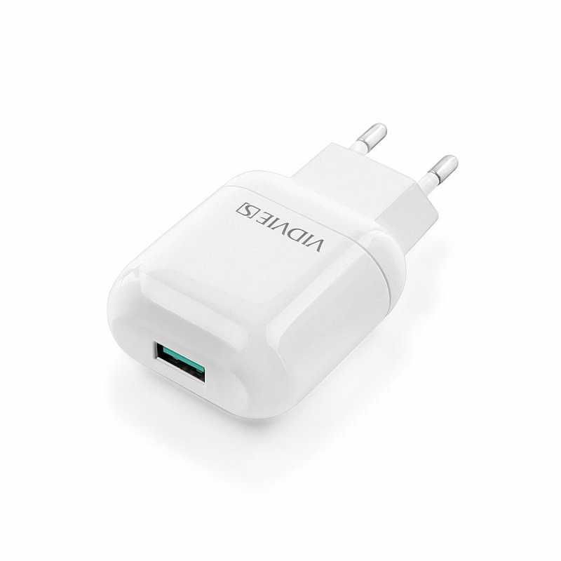 Ładowarka sieciowa VIDVIE CE11Q 1xUSB 2.4A biały