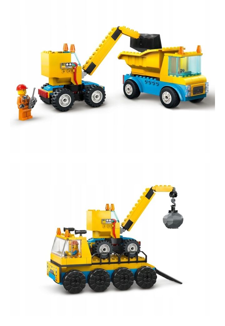 LEGO City 60391 Pojazdy budowlane i kula do wyburzania