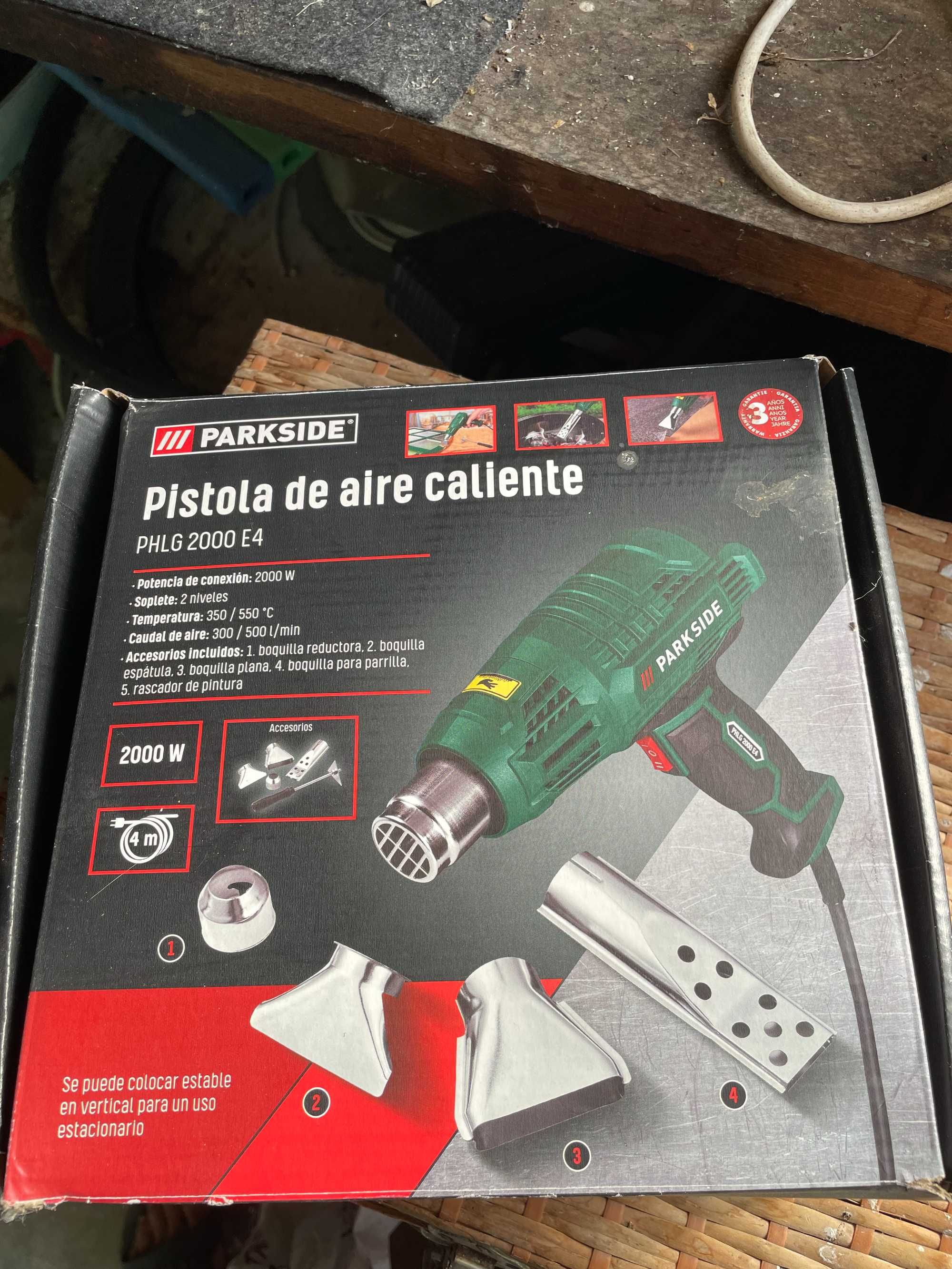 Pistola de Ar Quente a Bateria Parkside PHLG 2000 E4 – 2000W