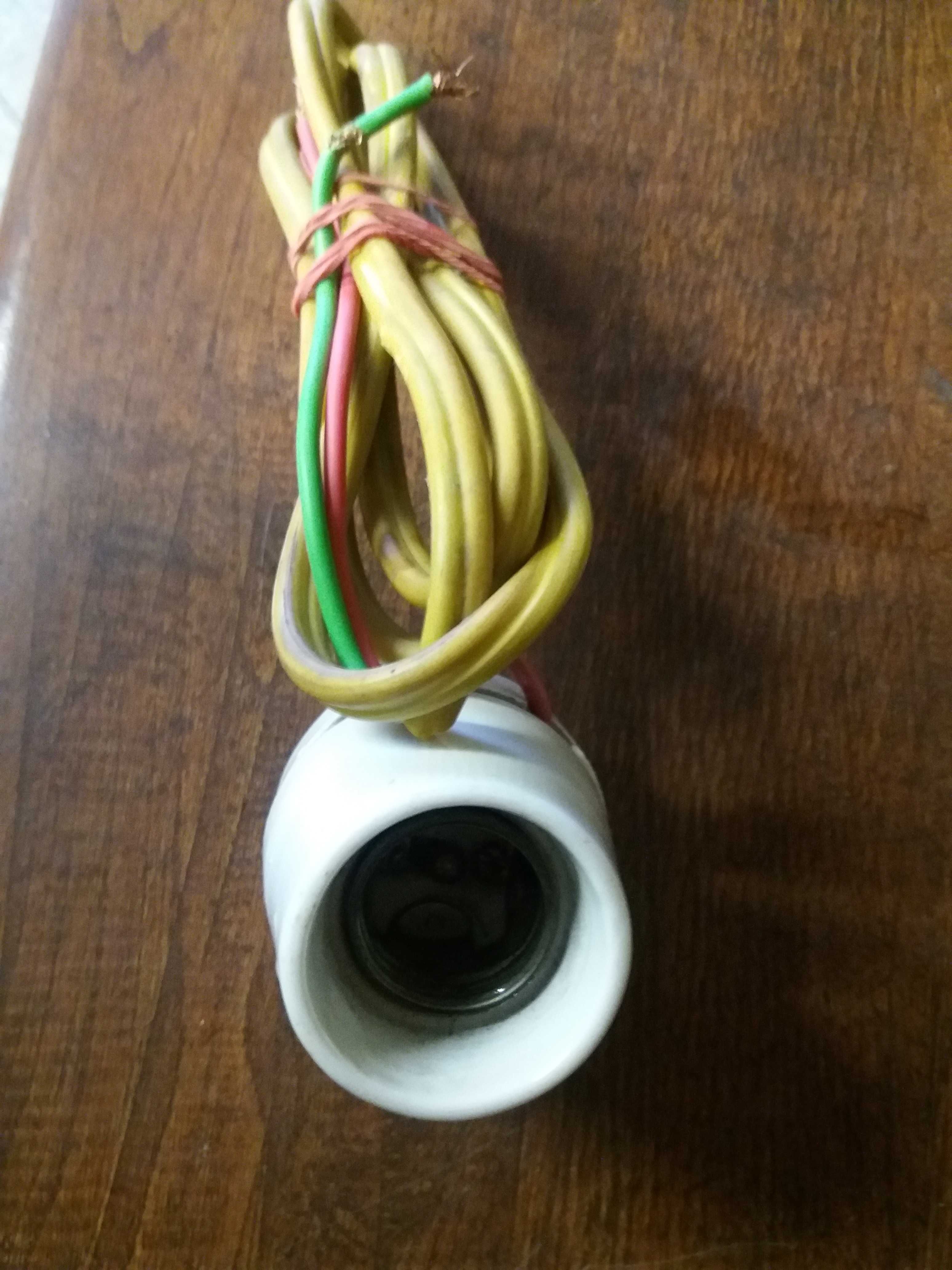 Oprawka do lampy porcelana+kabel