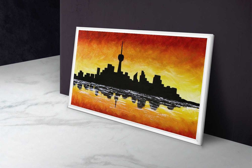 Horizonte do pôr do sol de Toronto 80 × 40 cm
