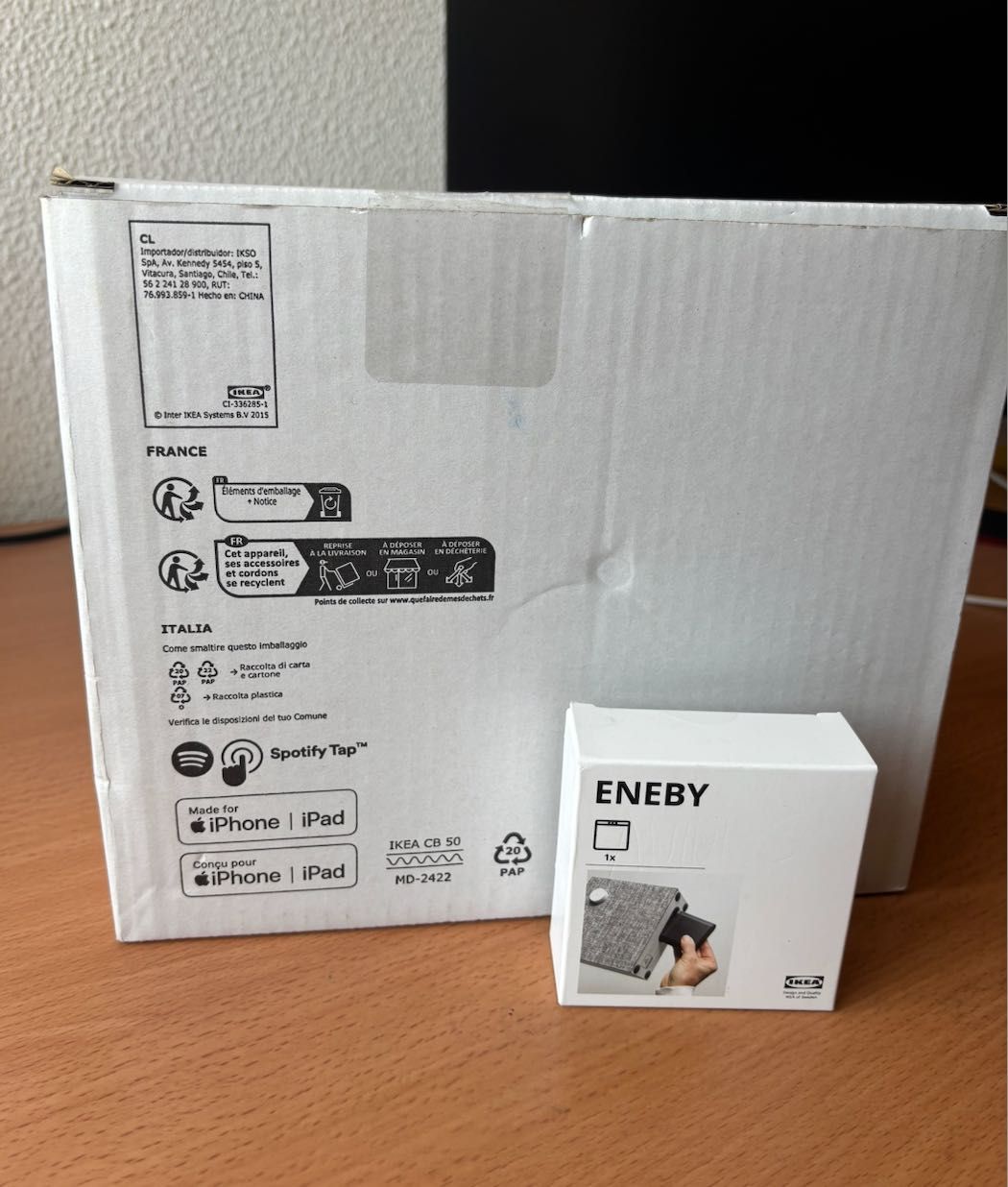 Coluna IKEA VAPPEBY, bluetooth, com bateria