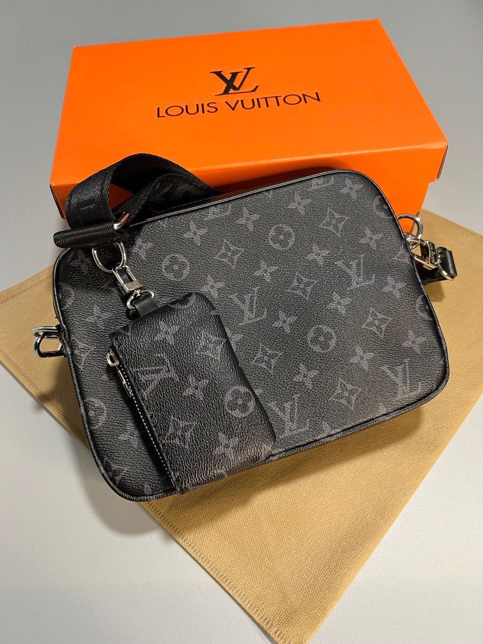 Мужская сумка - месенджер через плечо 3в1 Louis Vuitton/Чоловіча сумка