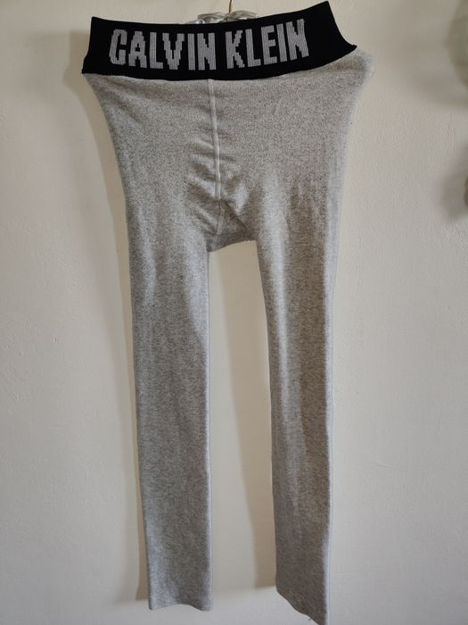 Getry legginsy rajtuzy Calvin Klein r S szare ciepłe