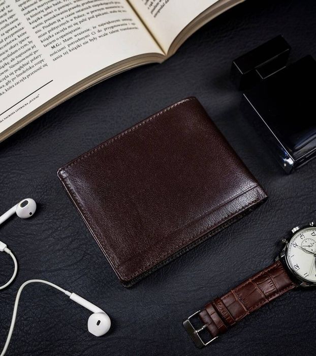 skórzany portfel męski z systemem rfid - rovicky