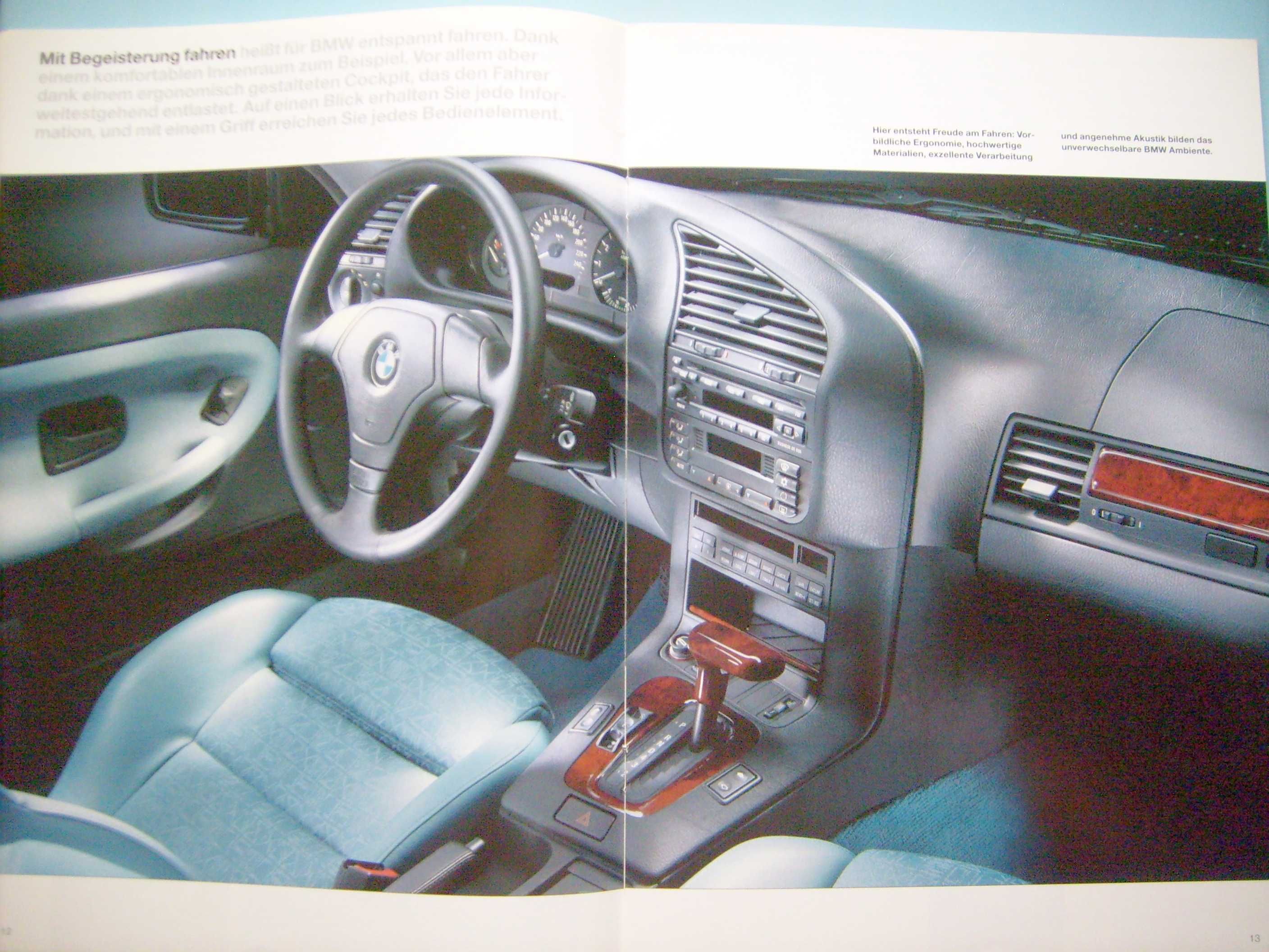 BMW 3 E36 Coupe 1995 (2) / prospekt 32 strony, stan BDB