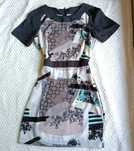 Elegancka sukienka oryginalny print XS-M