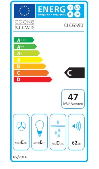 Exaustor Inox e Vidro Cooke & Lewis 90cm