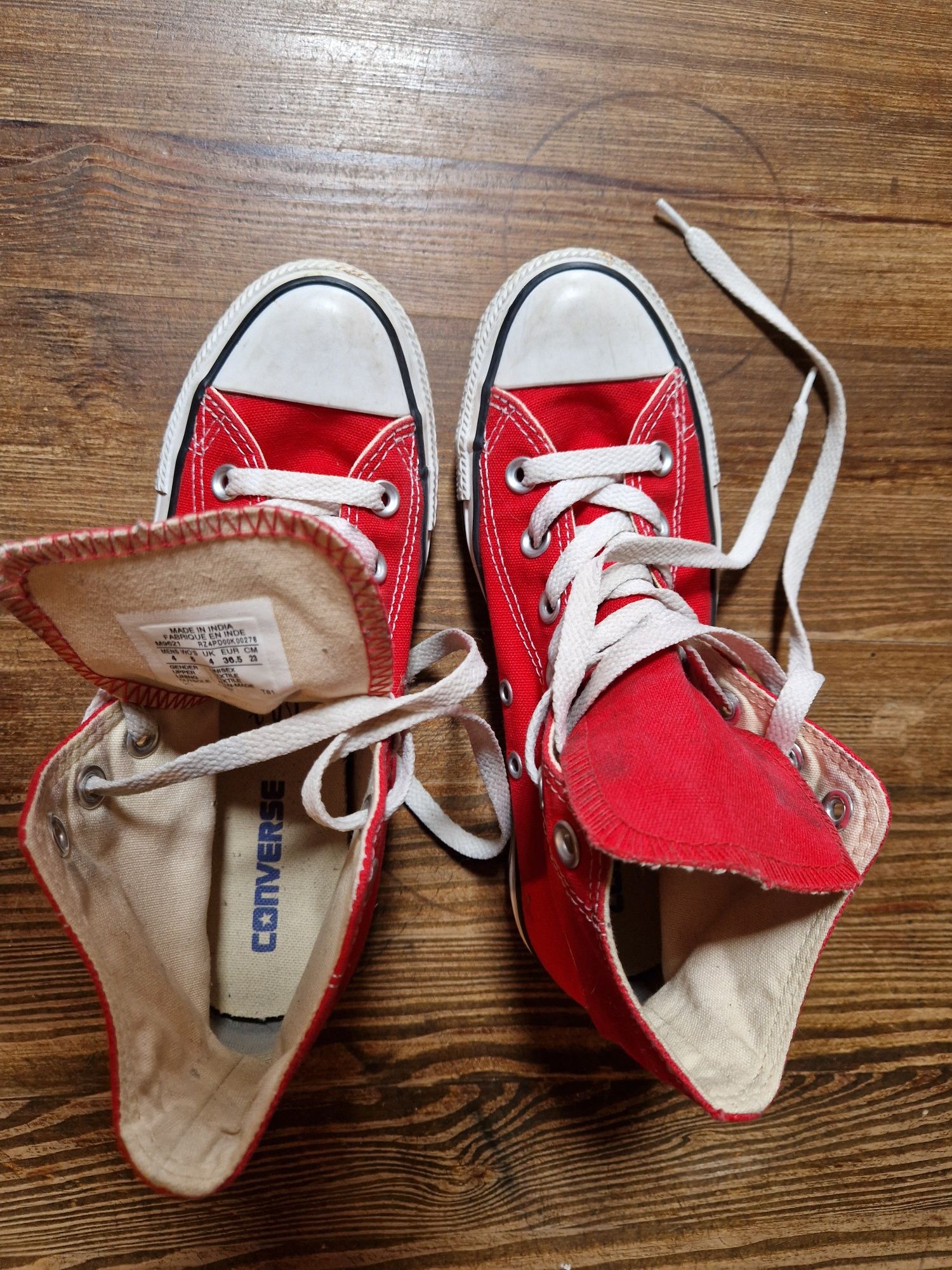 Converse 36,5 czerwone za kostkę świetny stan